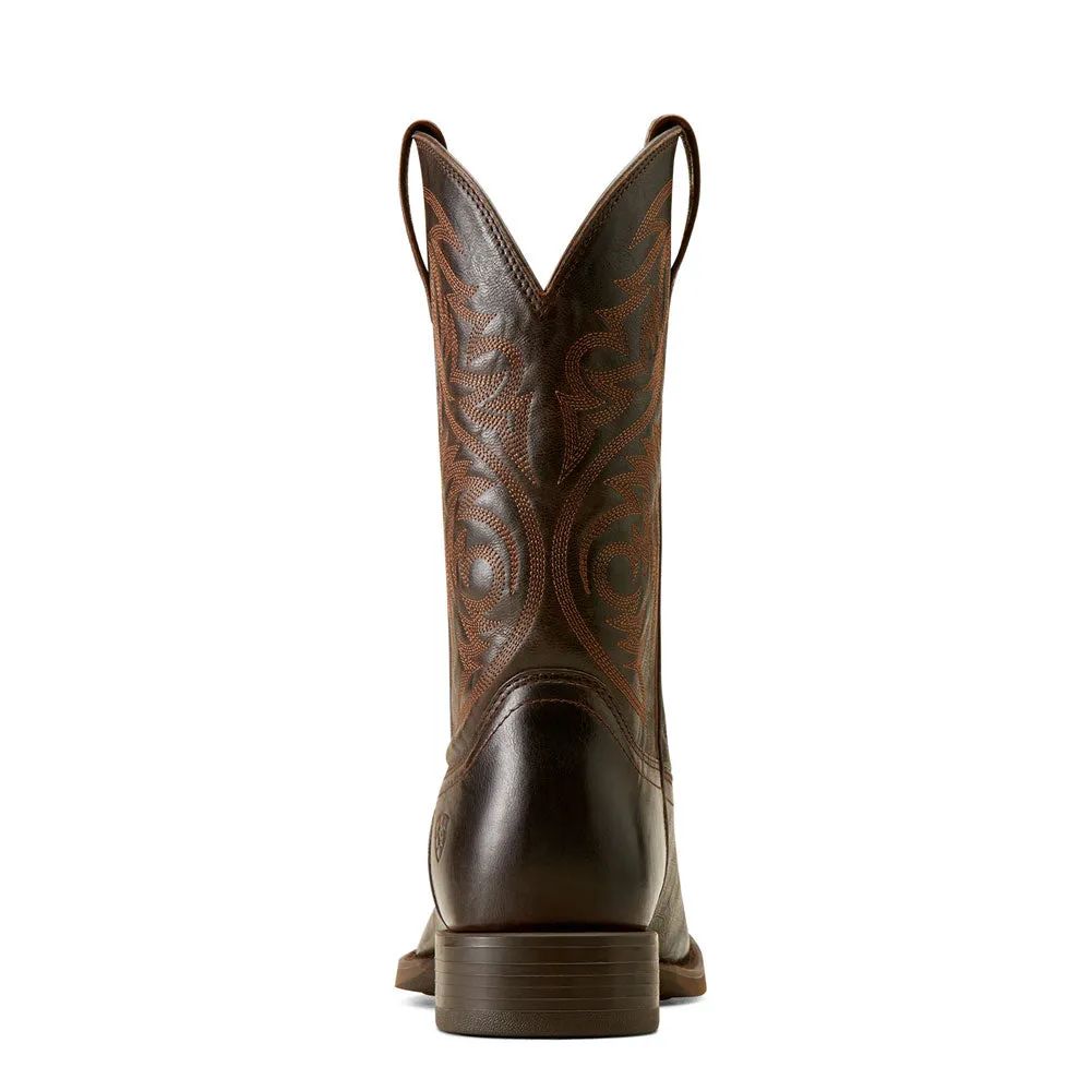 10050990 Ariat Men's Sport Herdsman Cowboy Boot - Burnished Chocolate