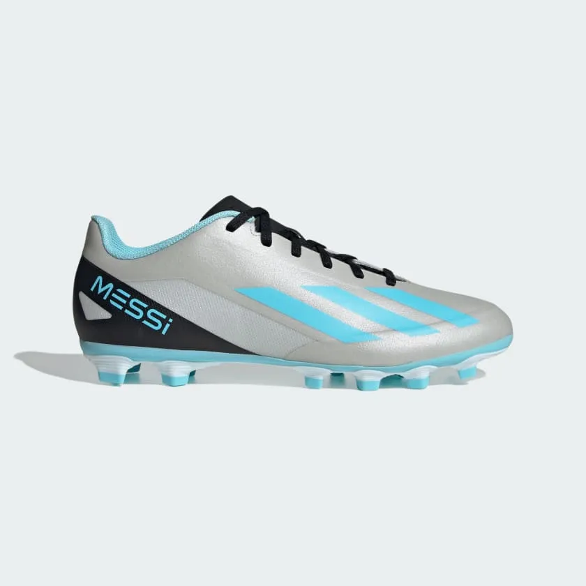 ADIDAS X CRAZYFAST MESSI.4 FLEXIBLE GROUND BOOTS-SILVER