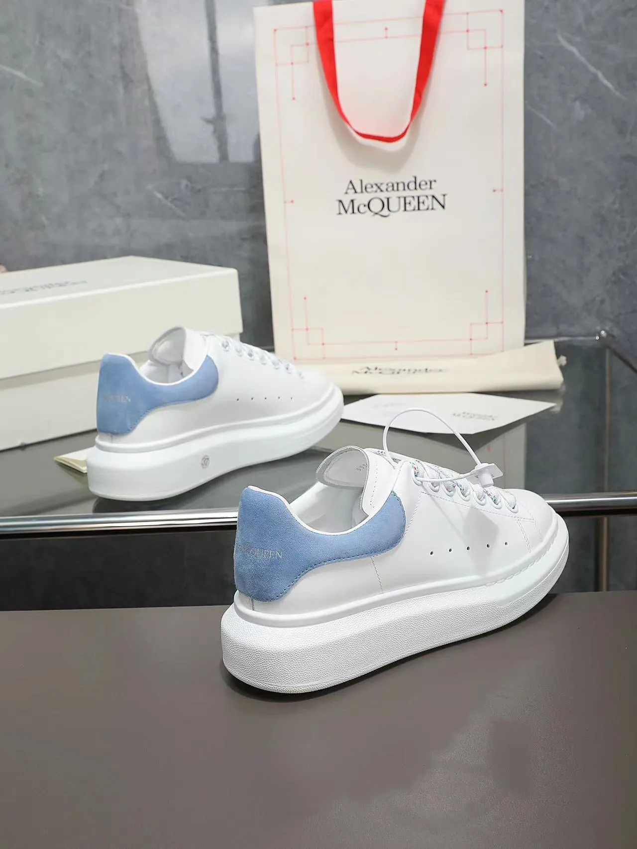 ALMC Oversized Blue and White Sneakers-033