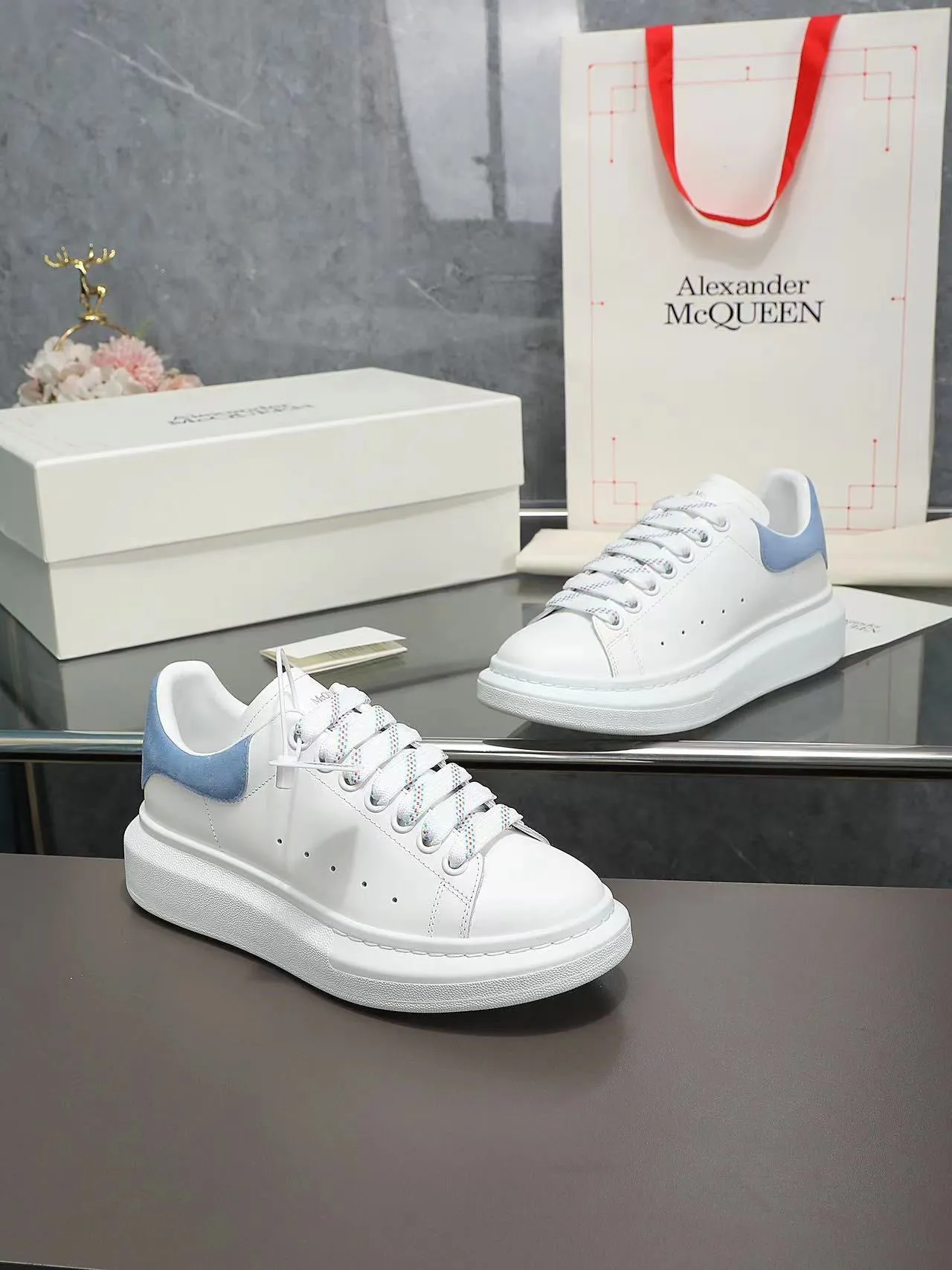 ALMC Oversized Blue and White Sneakers-033