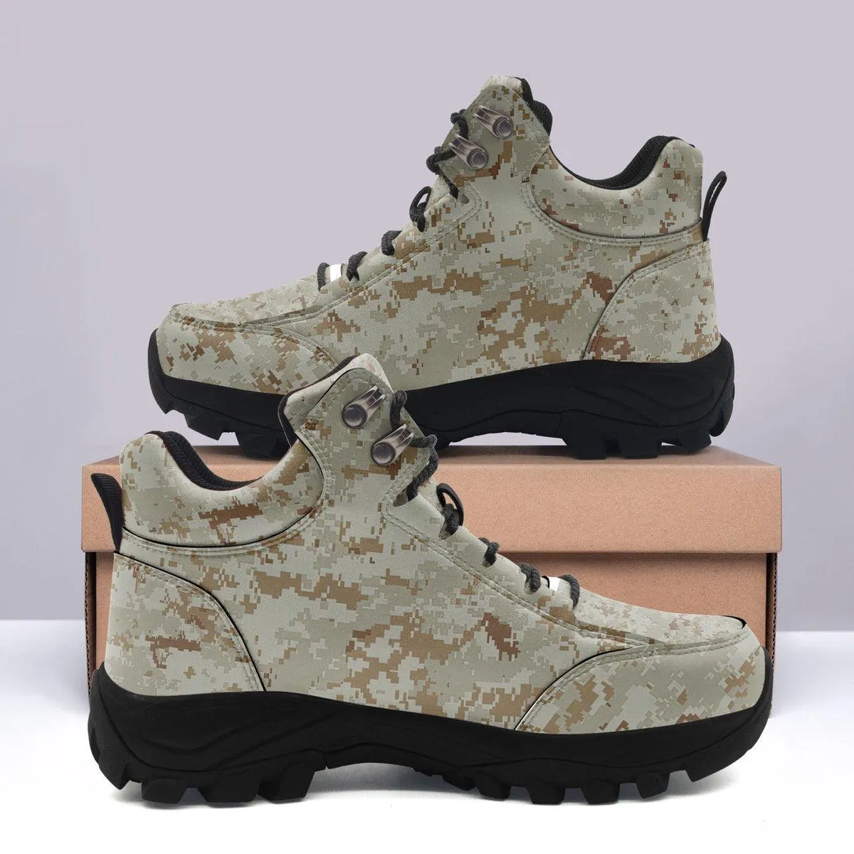 American Marine Pattern Desert CAMO Hiking Shoes