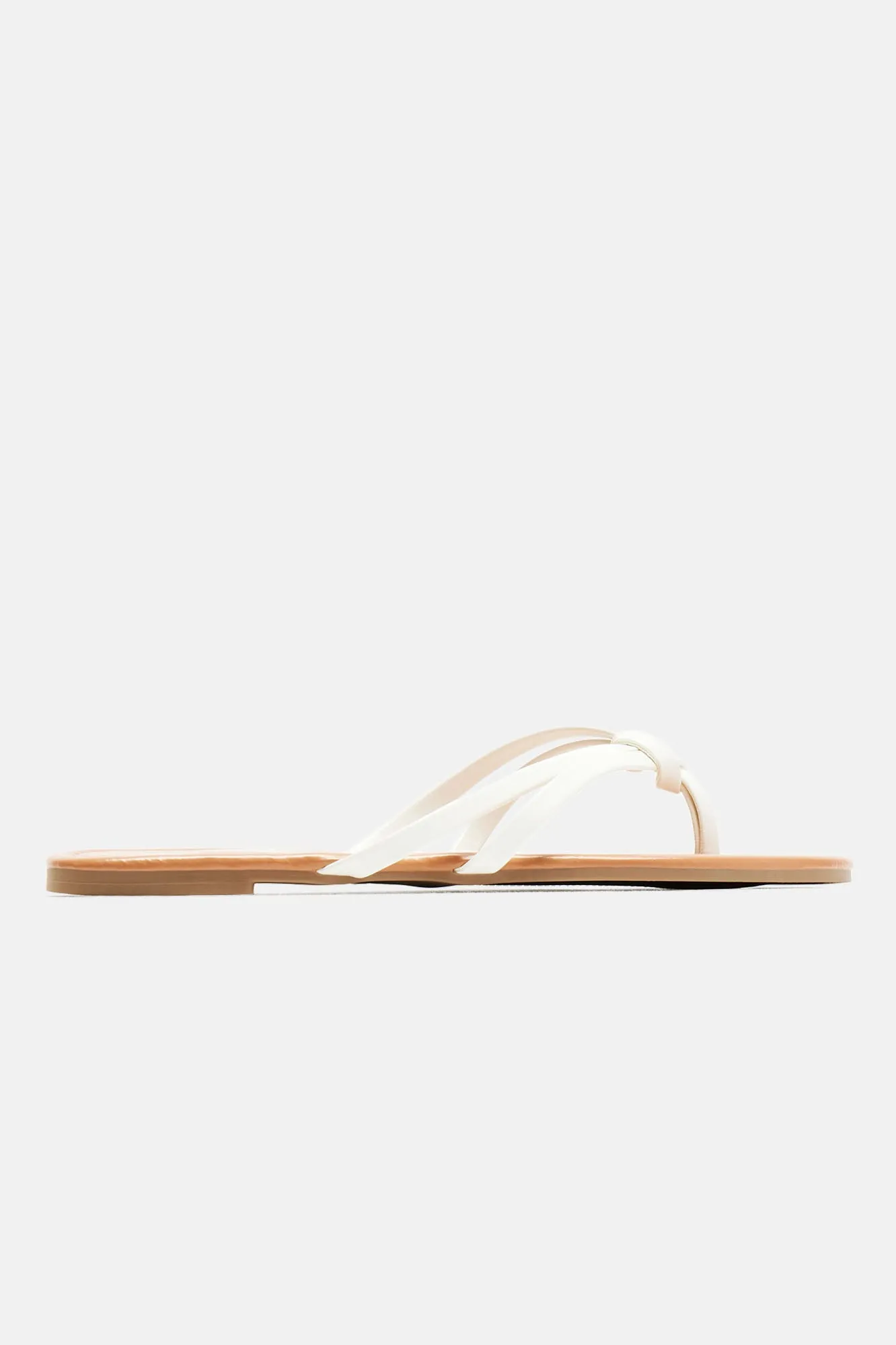 Amozae-All Summer Long Flip Flops - White