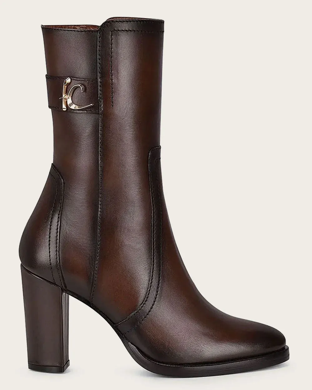 Ankle exclusive brown bootie