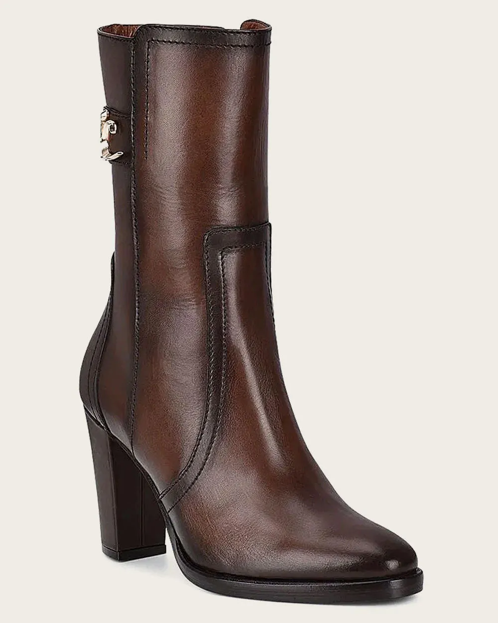 Ankle exclusive brown bootie