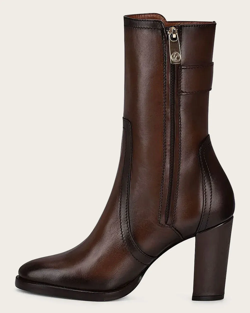 Ankle exclusive brown bootie