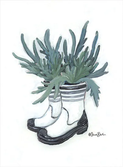 BAKE237 - Rain Boot Staghorn Fern - 12x16