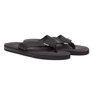 Barbour Toeman Mens Black Flip Flops