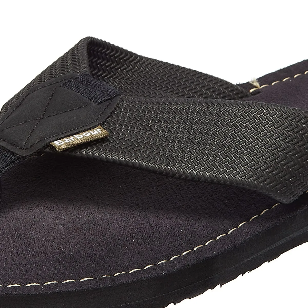 Barbour Toeman Mens Black Flip Flops