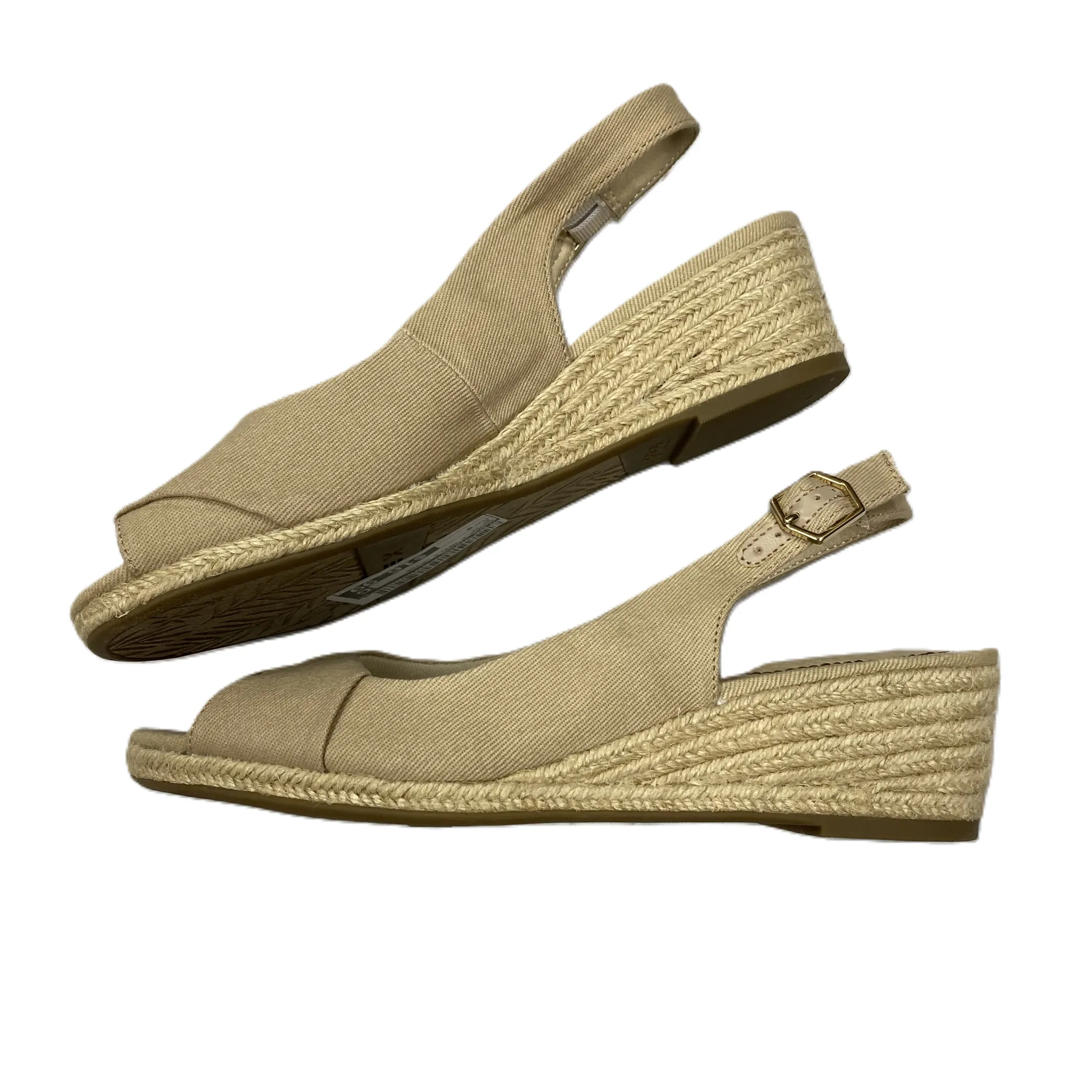 Beige Sandals Heels Wedge By Life Stride, Size: 9