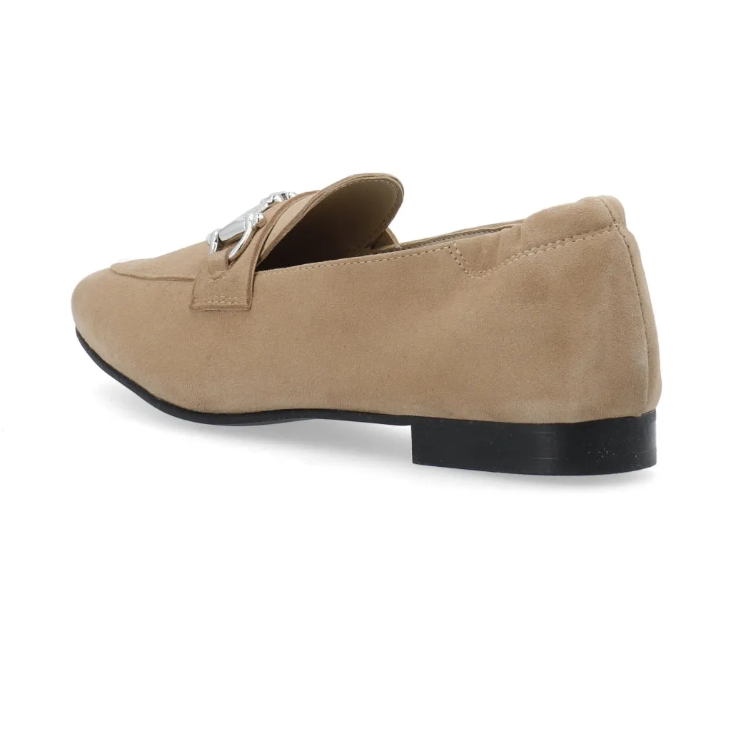 Biatracey Nougat Suede Loafers