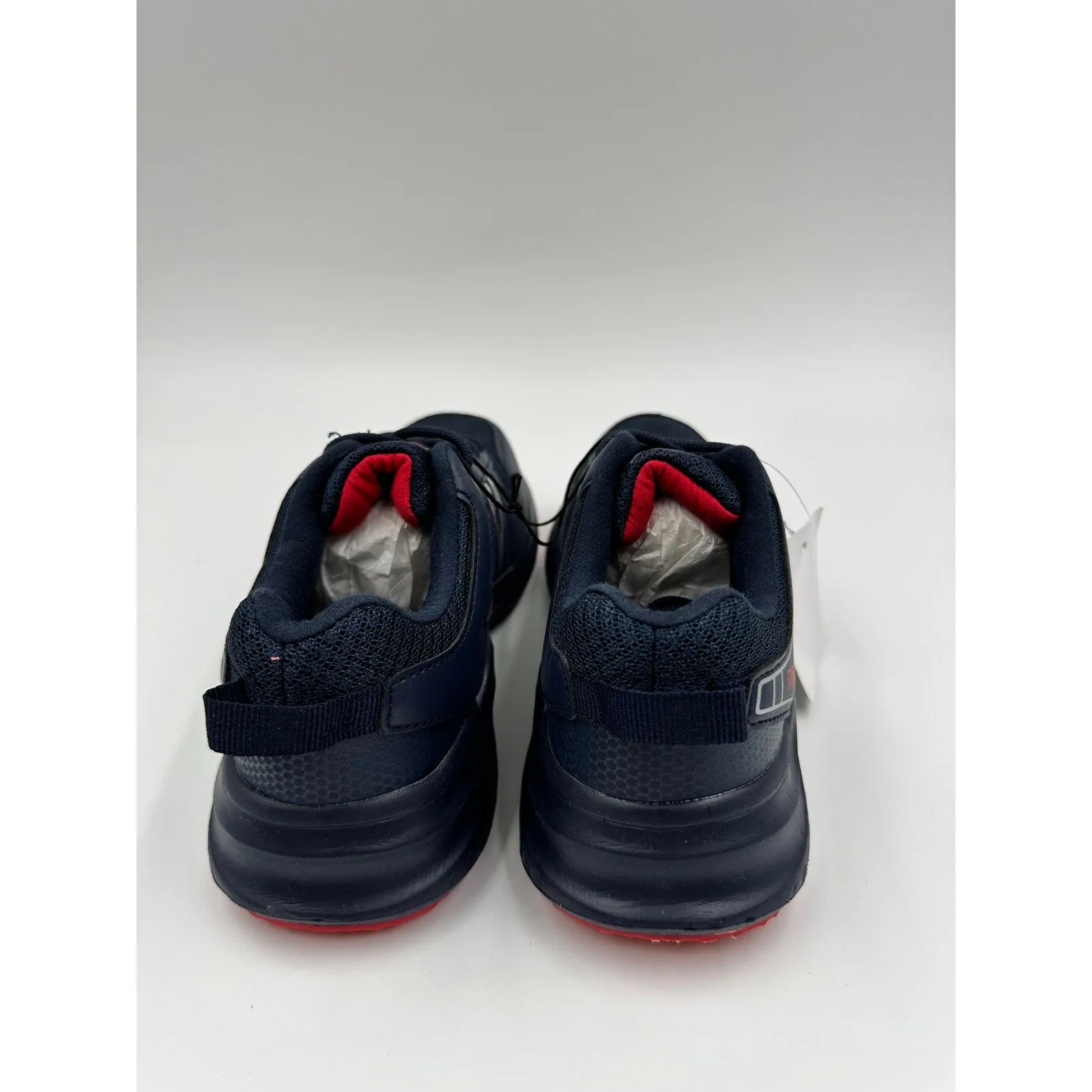 Big Kid/Youth Size 2, Blue & Red Sneakers with Thick Sole for Ultimate Support