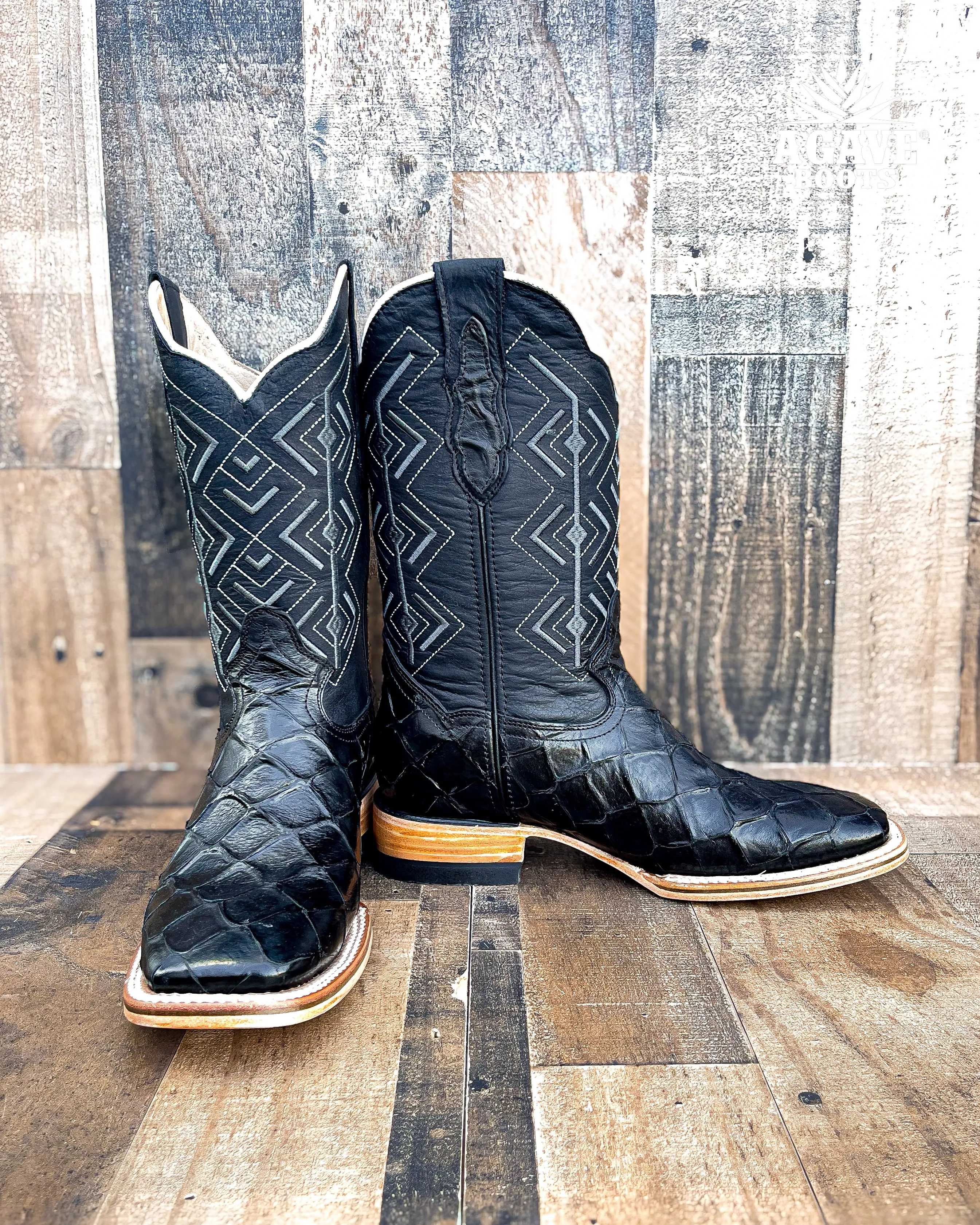 BLACK BASS |  MEN SQUARE TOE WESTERN COWBOY BOOTS