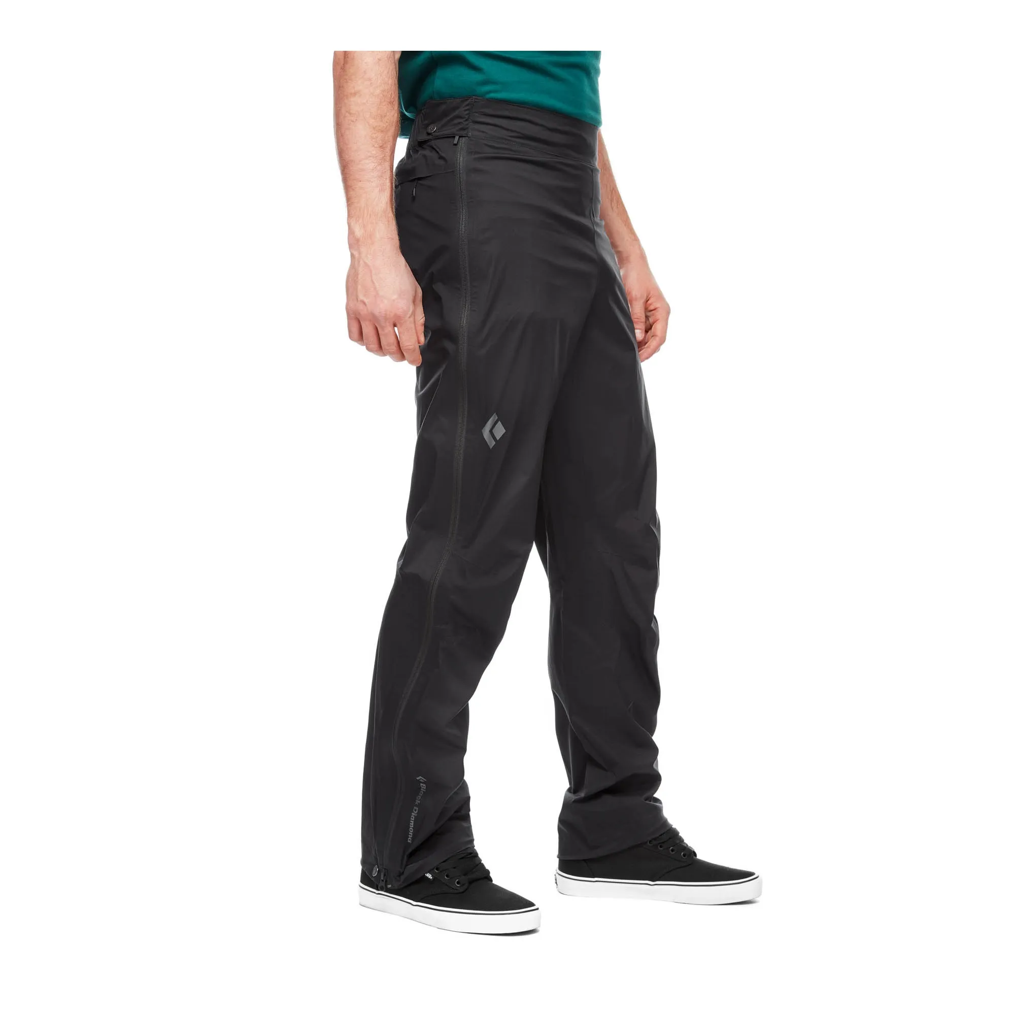 Black Diamond Men StormLine Stretch Full Zip Rain Pants Black | Buy Black Diamond Men StormLine Stretch Full Zip Rain Pants Black here | Outnorth