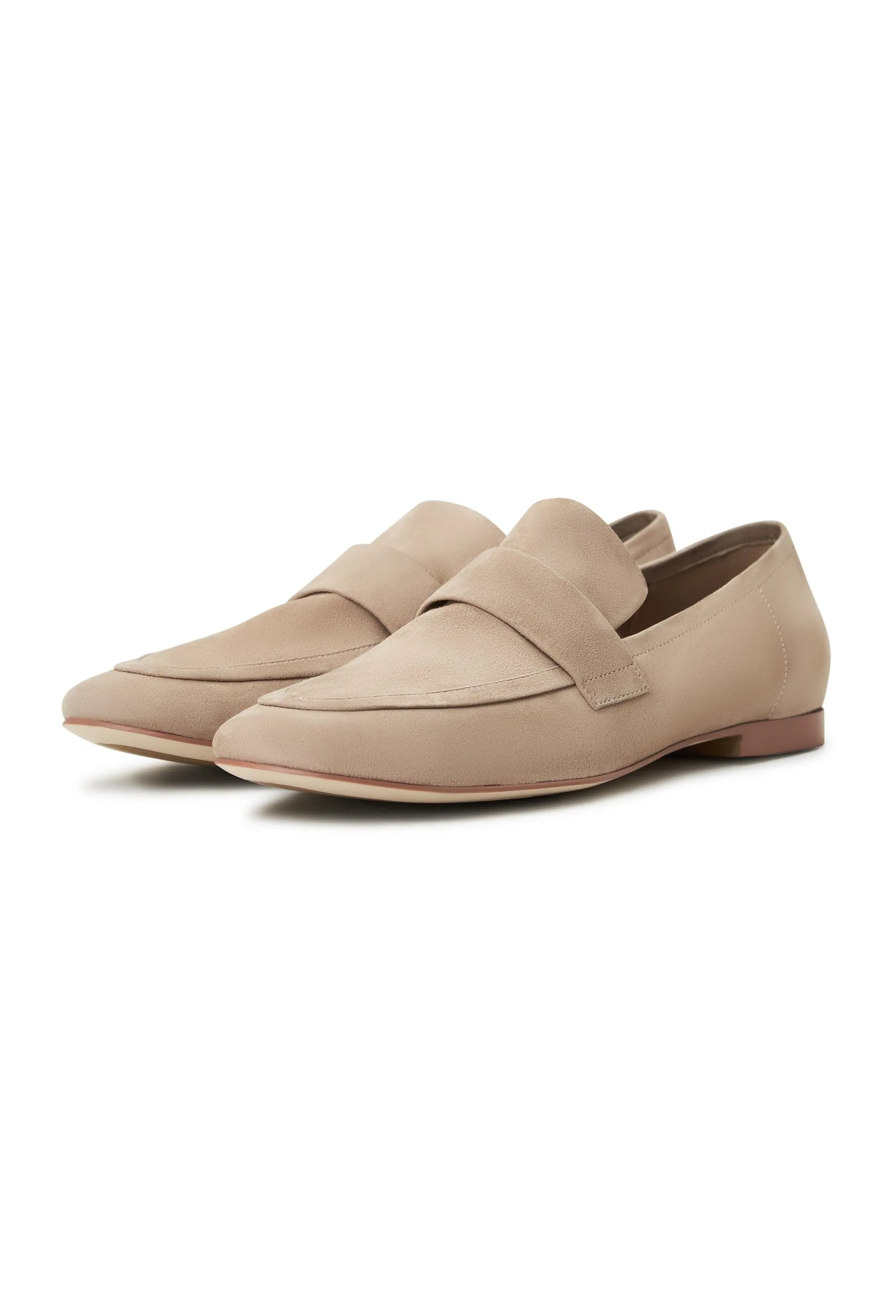 Block Heeled Loafers Diana - Beige