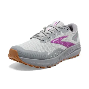 Brooks Women’s Divide 4 Trail Running Shoe - Alloy/Oyster/Violet - 7.5 Medium