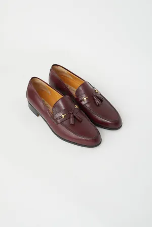 Burgundy Leather & Tassel Loafer