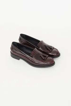 Burgundy Patent Kiltie Fringe Loafer