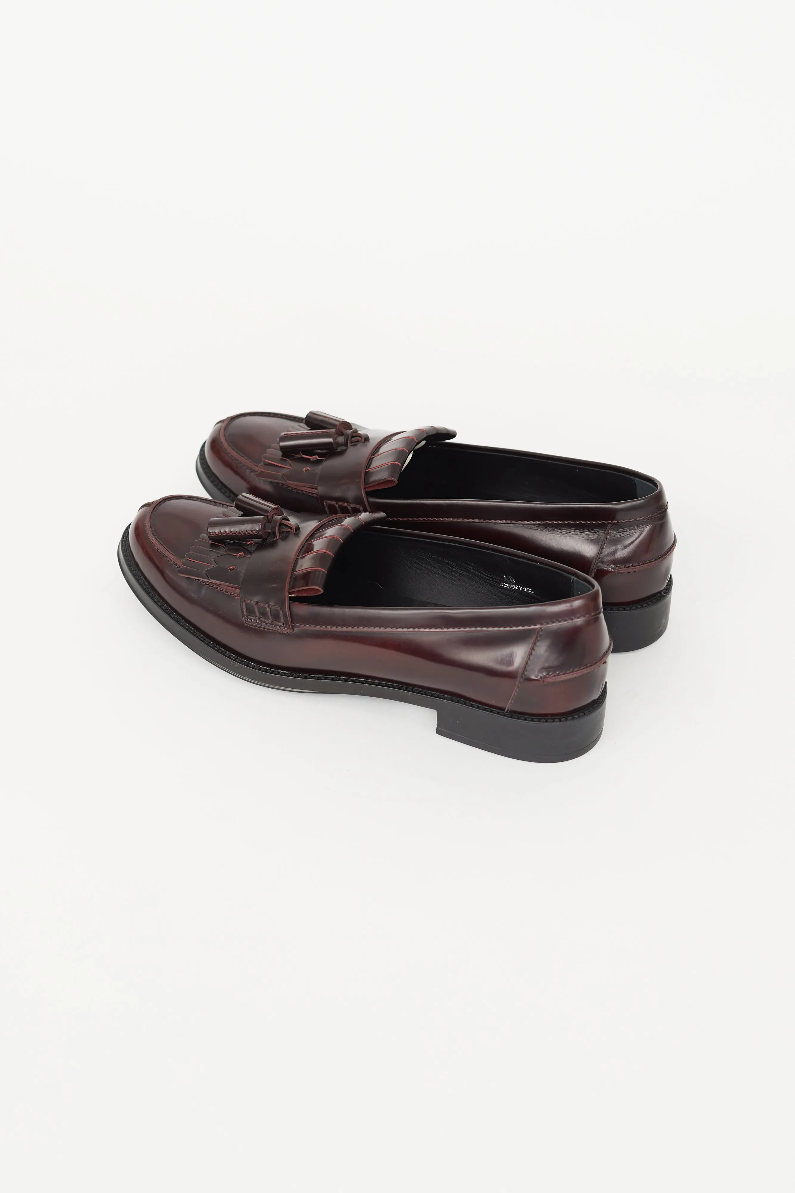 Burgundy Patent Kiltie Fringe Loafer