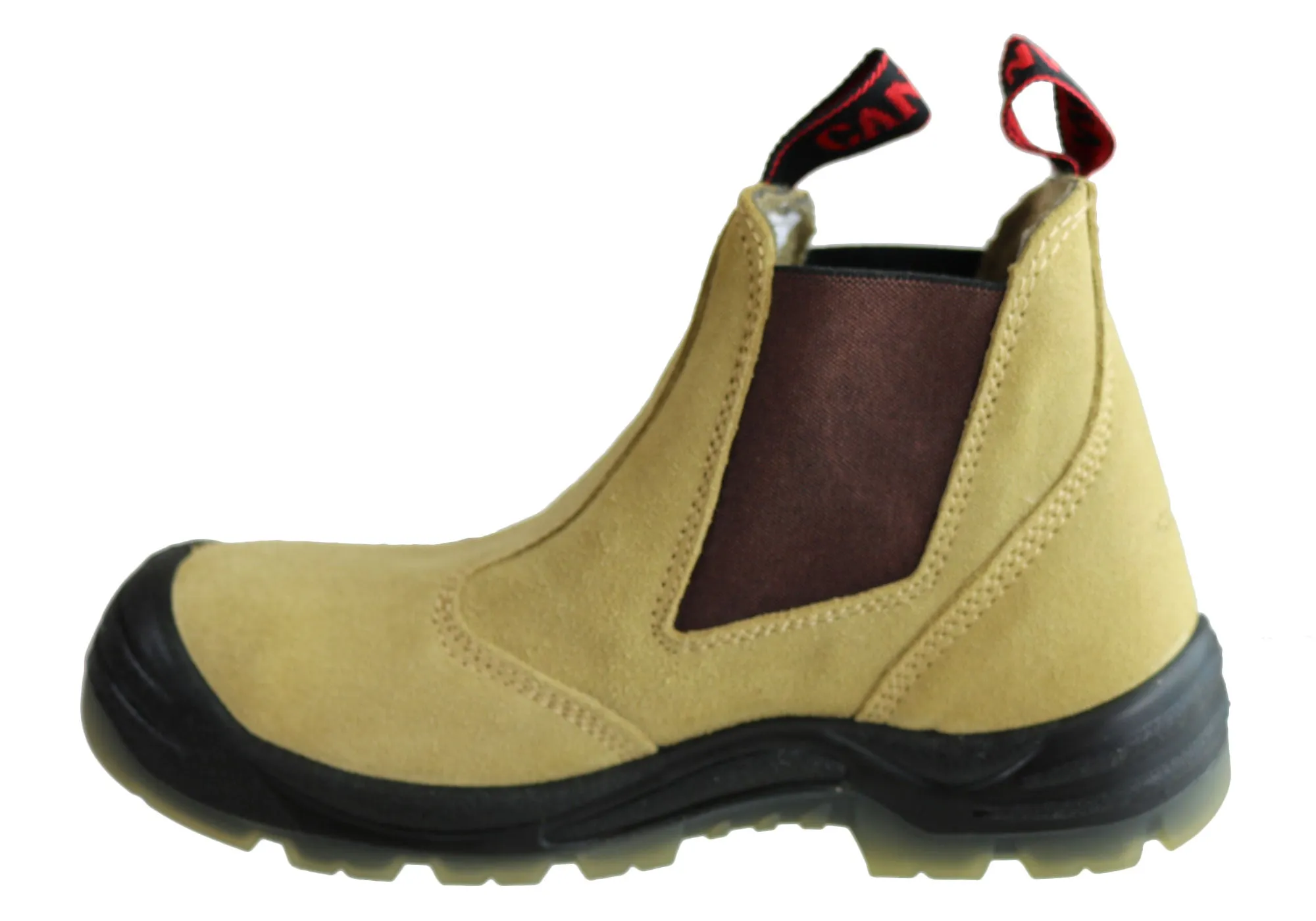 Canyon Woodsman Mens Steel Toe Cap Elastic Sided Pull On Work Boots