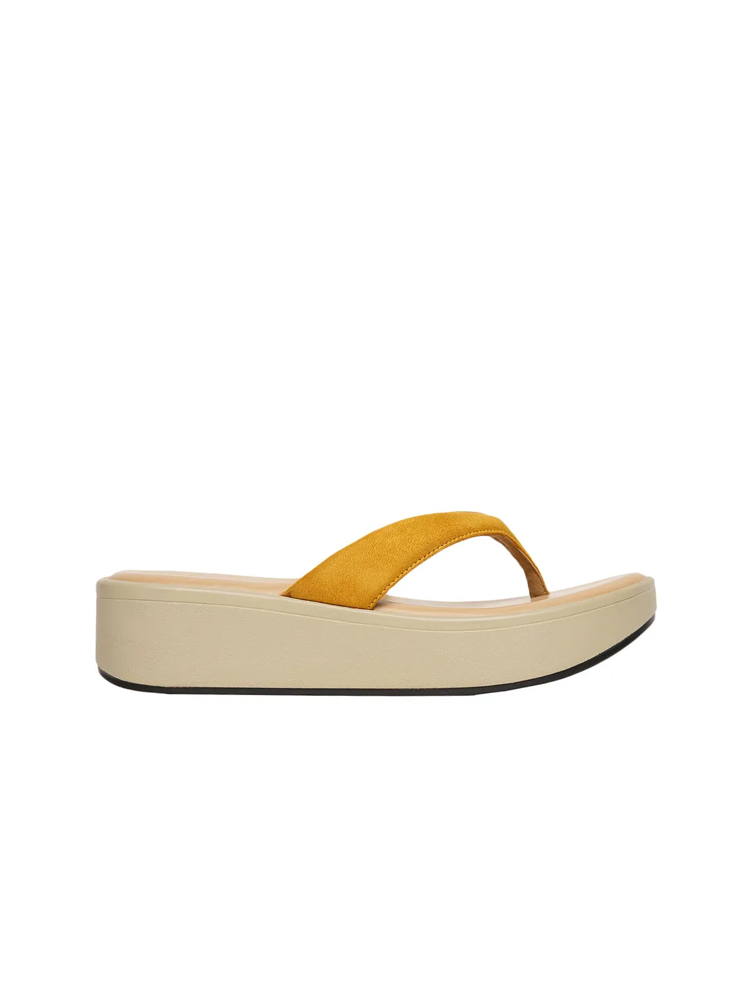 Catherine Yellow Flatform Heels