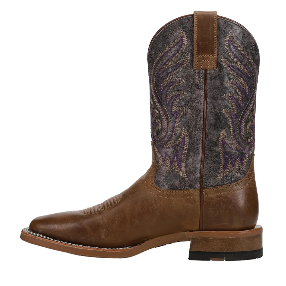 Cattle Call Embroidered Square Toe Cowboy Boots