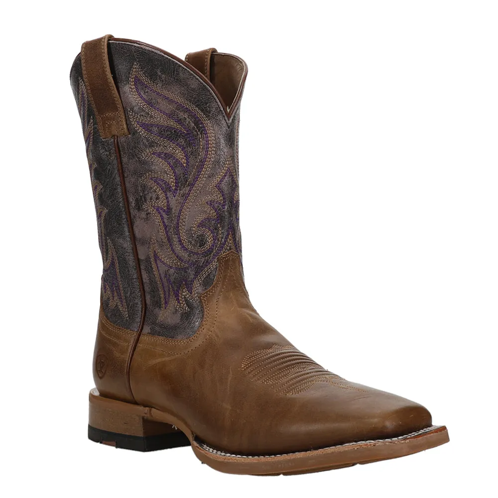 Cattle Call Embroidered Square Toe Cowboy Boots