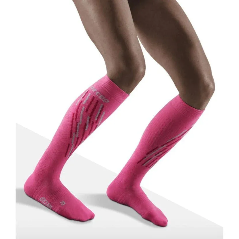 CEP | Ski Thermo | Tall Compression Socks | Women's | Pink/Flash Pink