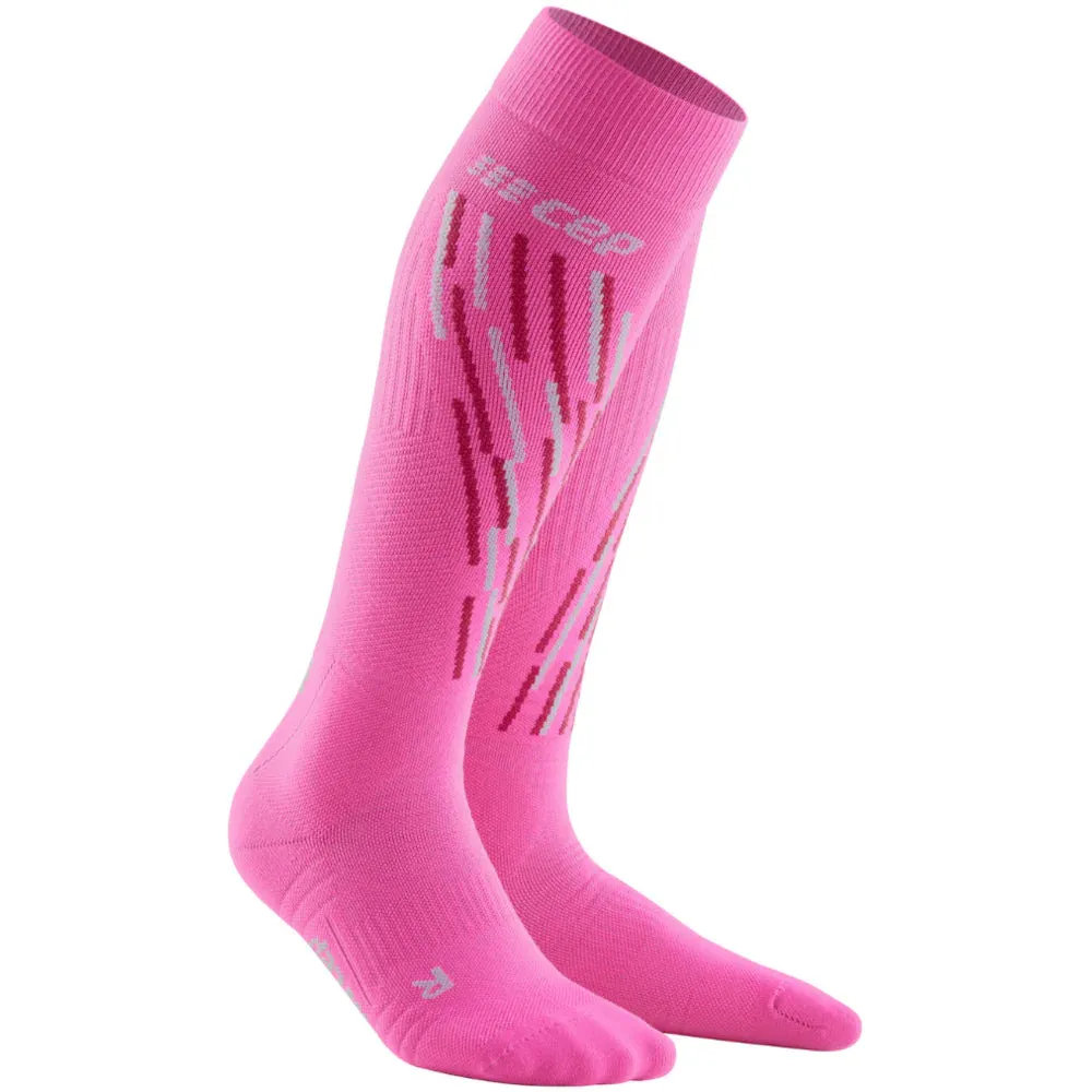 CEP | Ski Thermo | Tall Compression Socks | Women's | Pink/Flash Pink