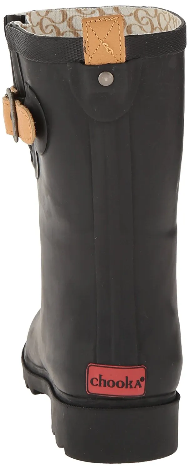 Chooka Womens' Waterproof Top Solid Mid Rain Boot