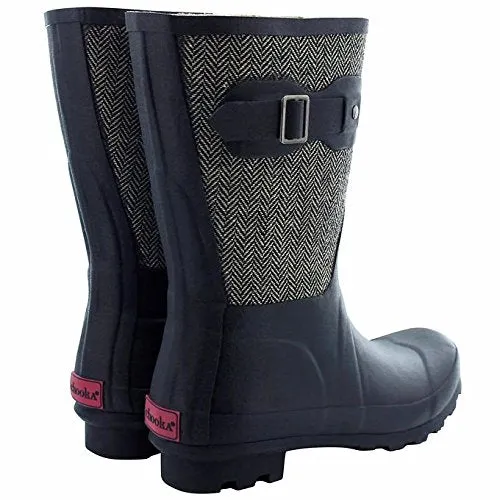 Chooka Womens' Waterproof Top Solid Mid Rain Boot