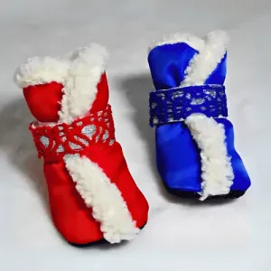 Christmas Dog Shoes Snow Boots