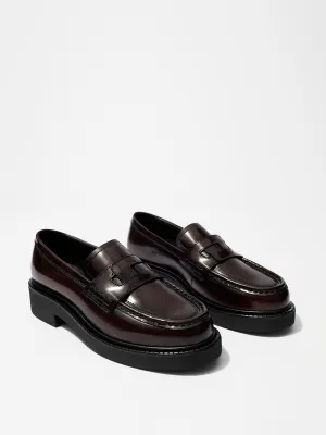 Chunky leather loafers