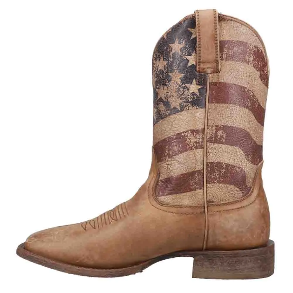 Circuit Proud Patriotic Square Toe Cowboy Boots