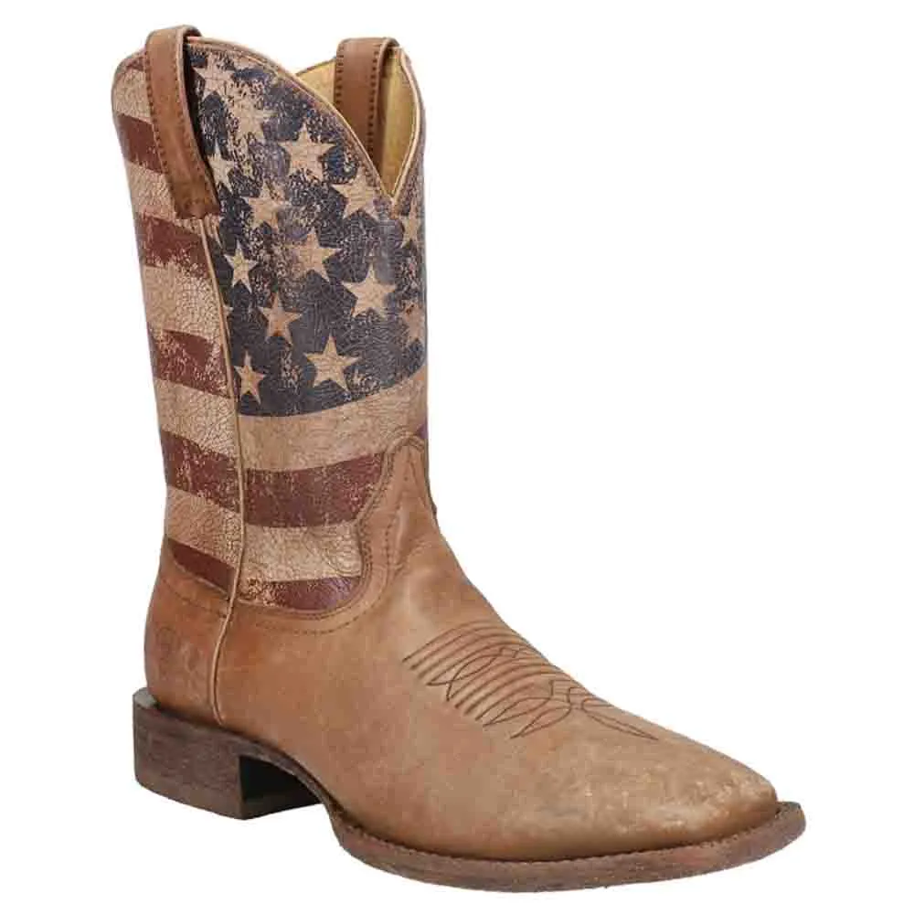 Circuit Proud Patriotic Square Toe Cowboy Boots