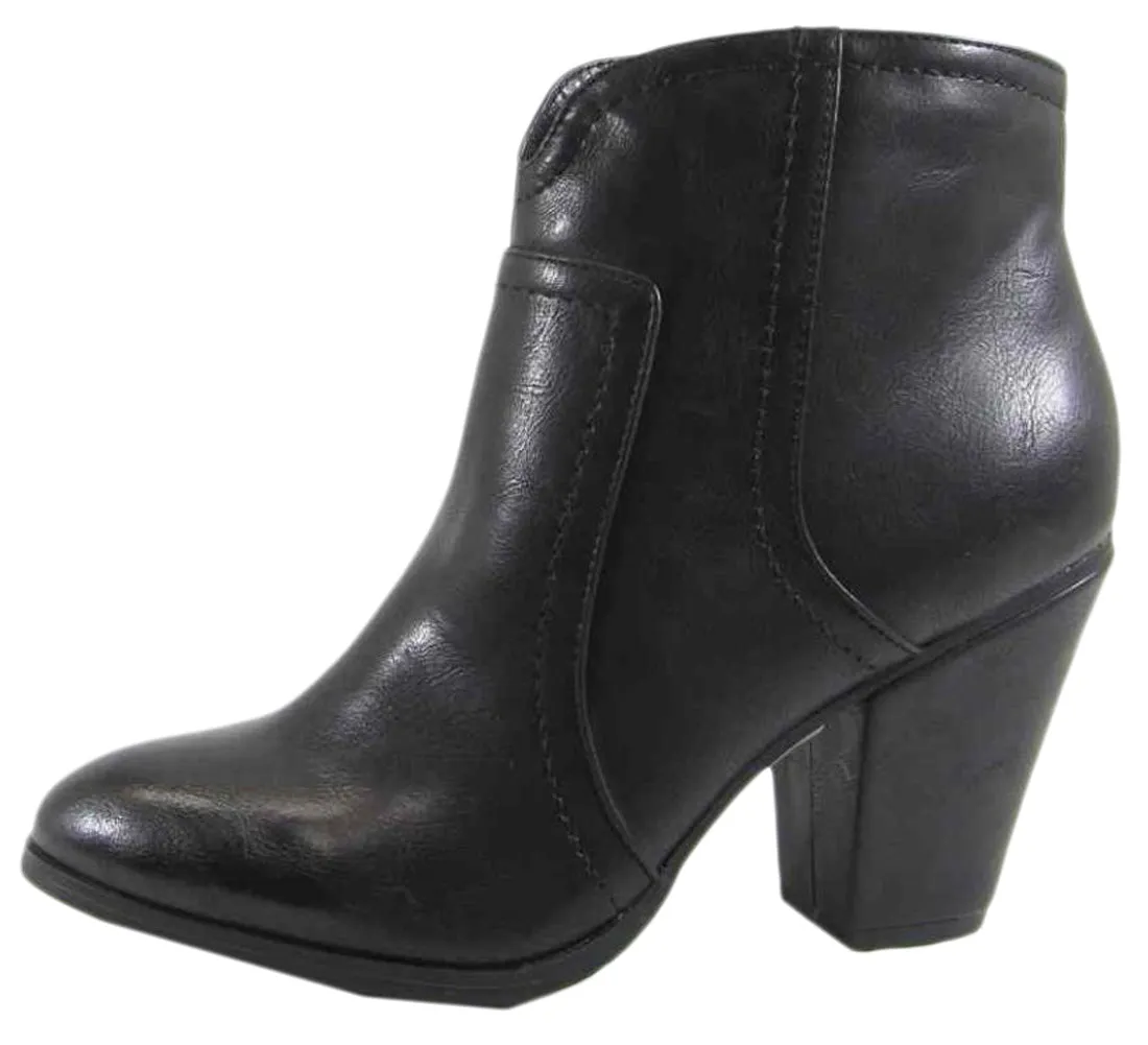 City Classified by Soda Women's Joker Leatherette Ankle Bootie