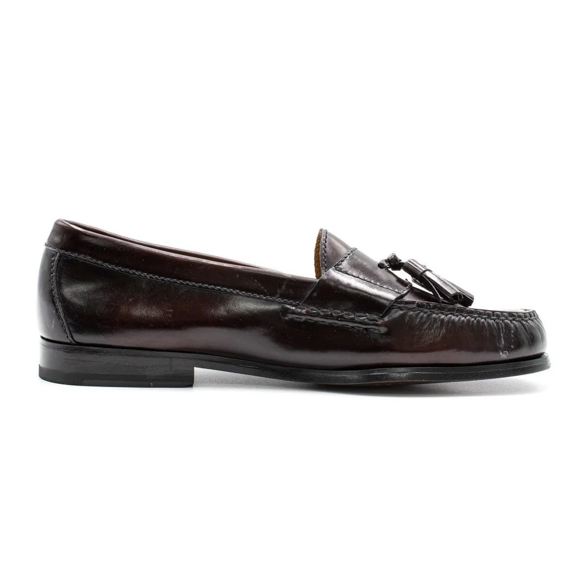 Cole Haan Cordovan Formal Slip Ons Leather Burgundy Colour For Men