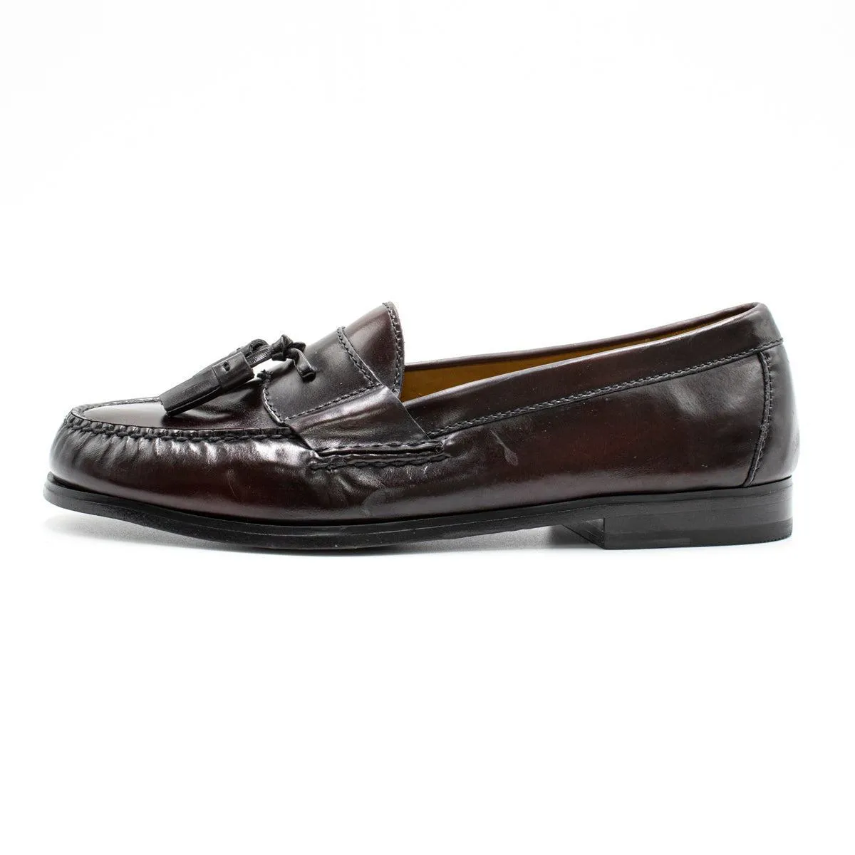 Cole Haan Cordovan Formal Slip Ons Leather Burgundy Colour For Men