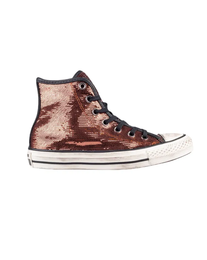 Converse scarpa sneakers da donna con payette Distressed 559039C bronzo