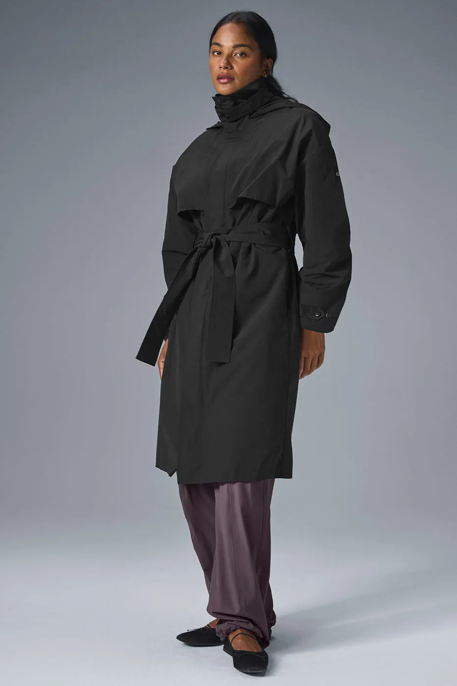 Crinkle On The Move Trench - Black