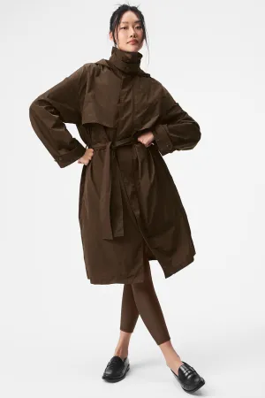 Crinkle On The Move Trench - Espresso