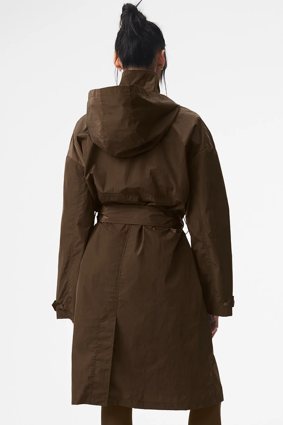 Crinkle On The Move Trench - Espresso