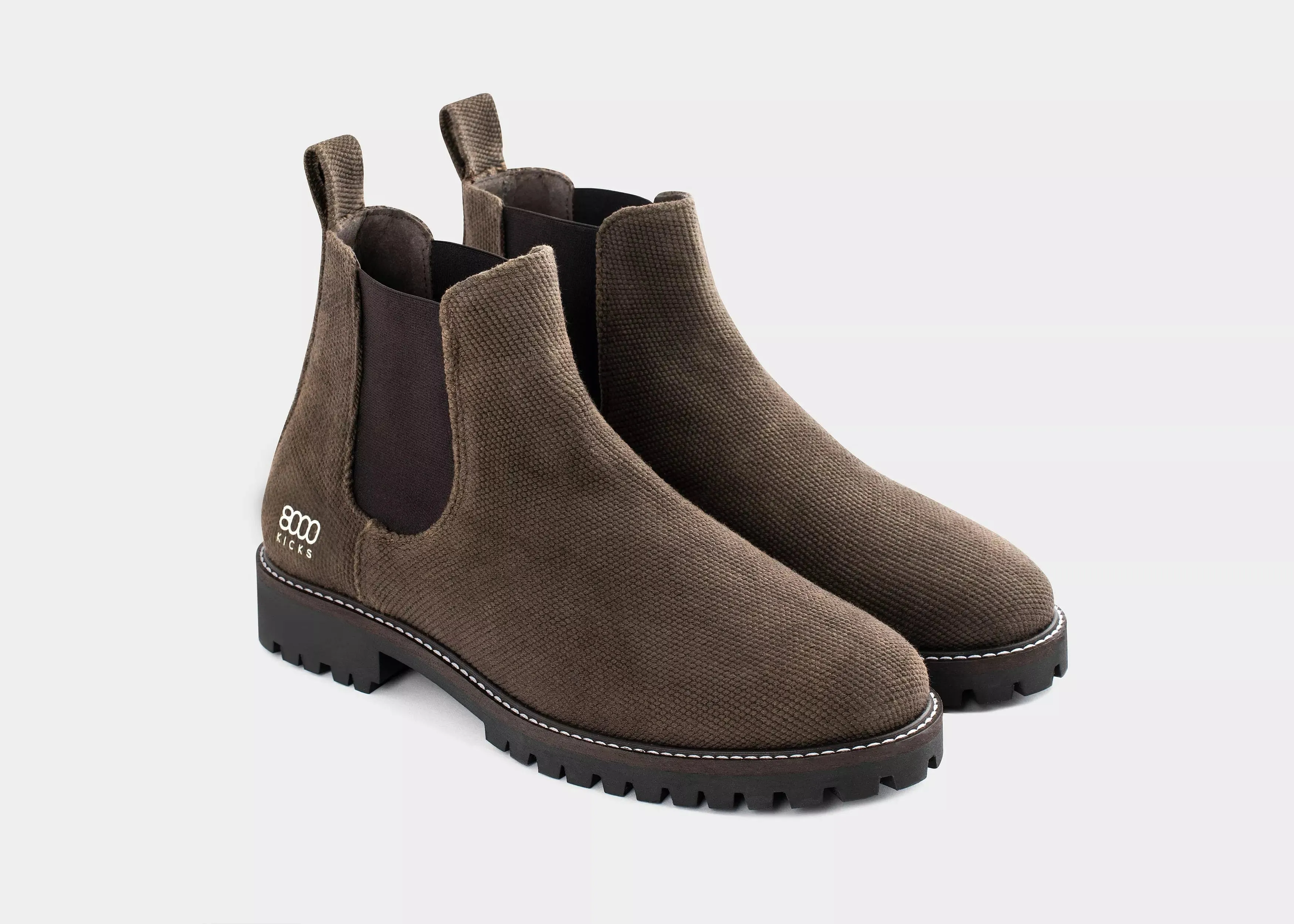 Crossover Women's Vegan Hemp Chelsea Boots | Dark Brown