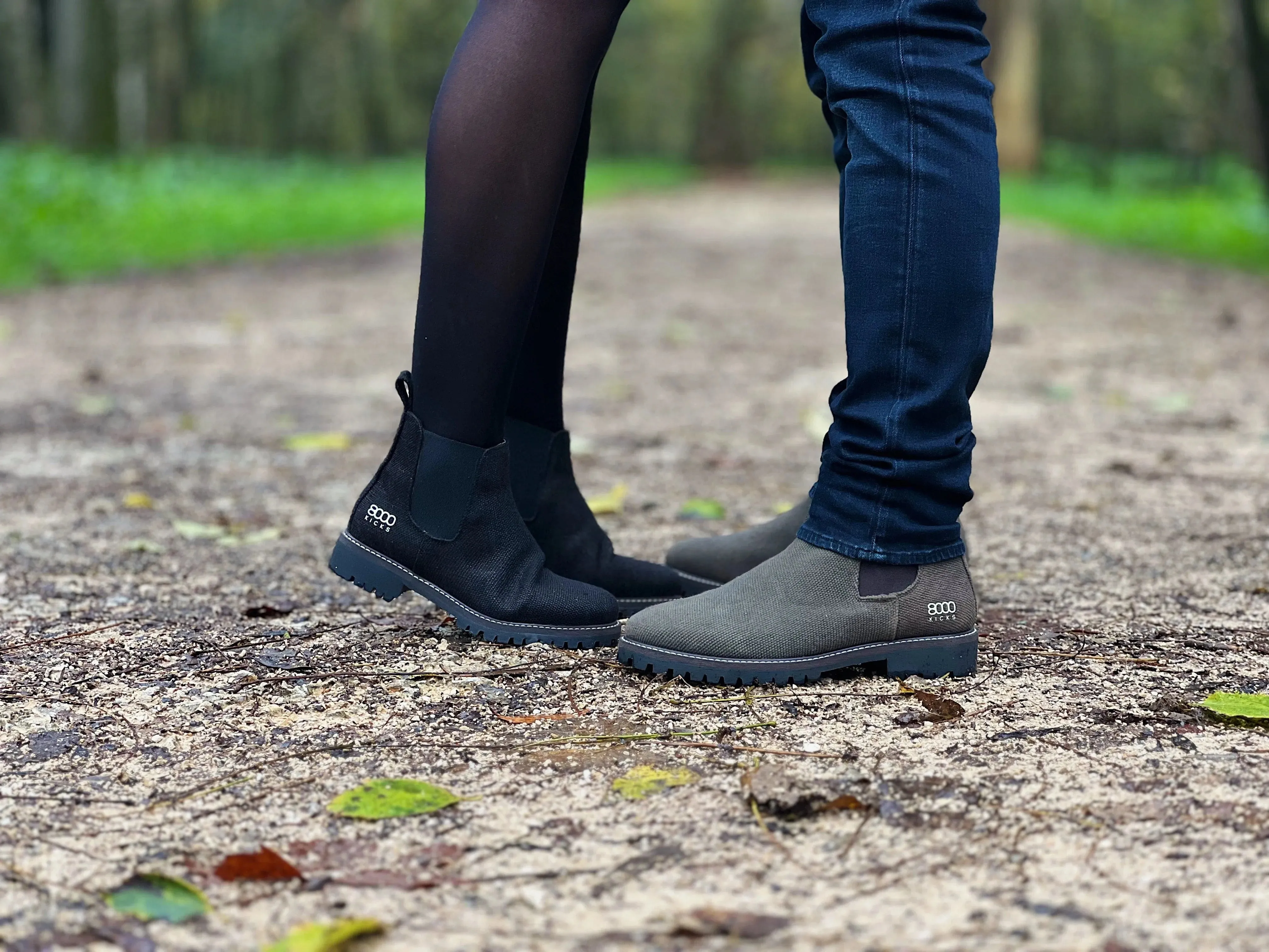 Crossover Women's Vegan Hemp Chelsea Boots | Dark Brown