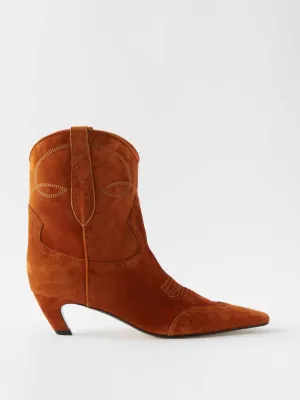 Dallas pointed-toe suede boots