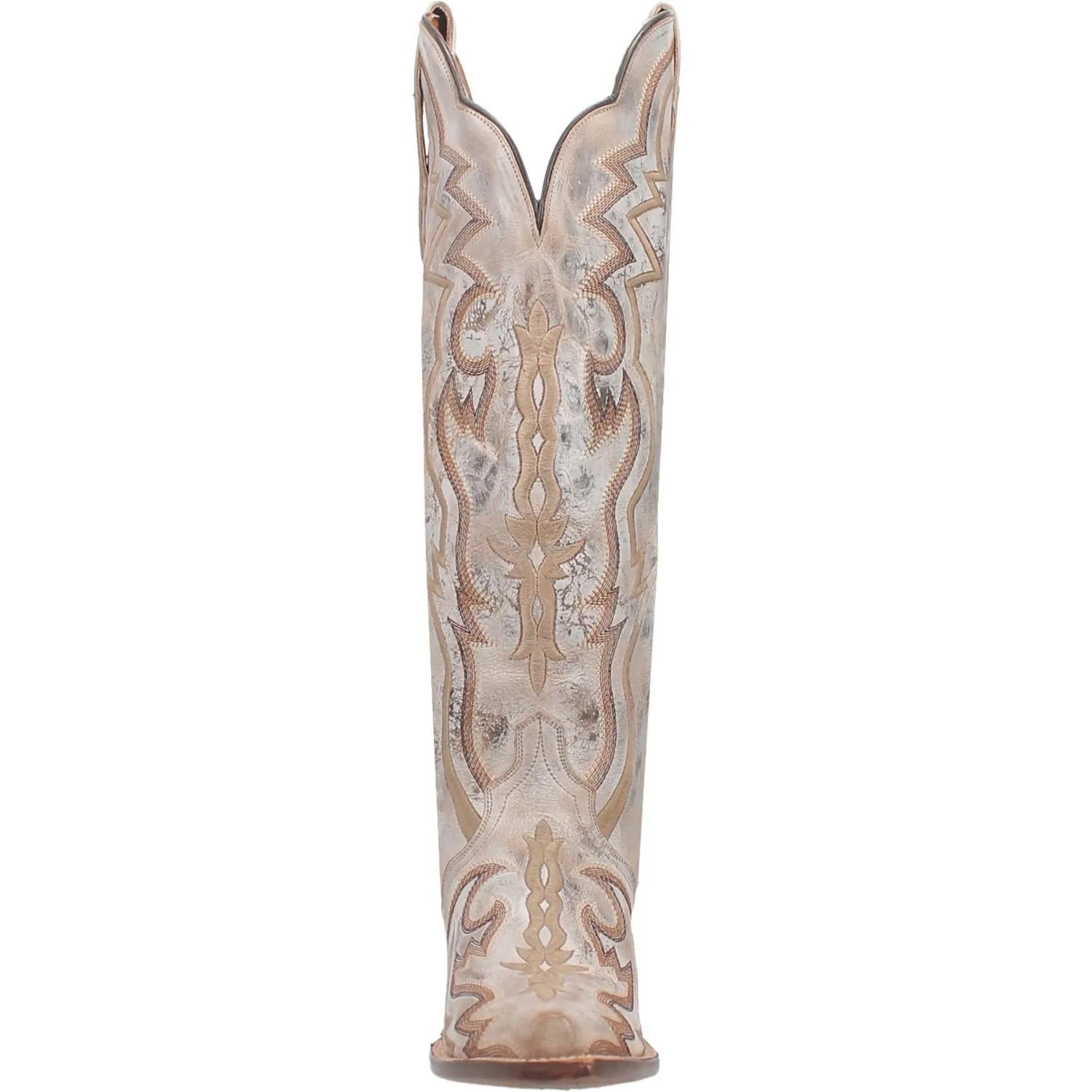 Dan Post Women's Silvie 16" Bone Colored Snip Toe Western Boots