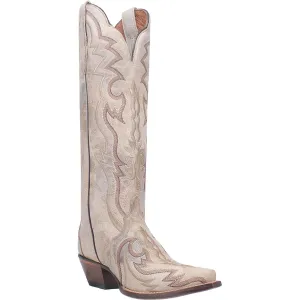 Dan Post Women's Silvie 16" Bone Colored Snip Toe Western Boots