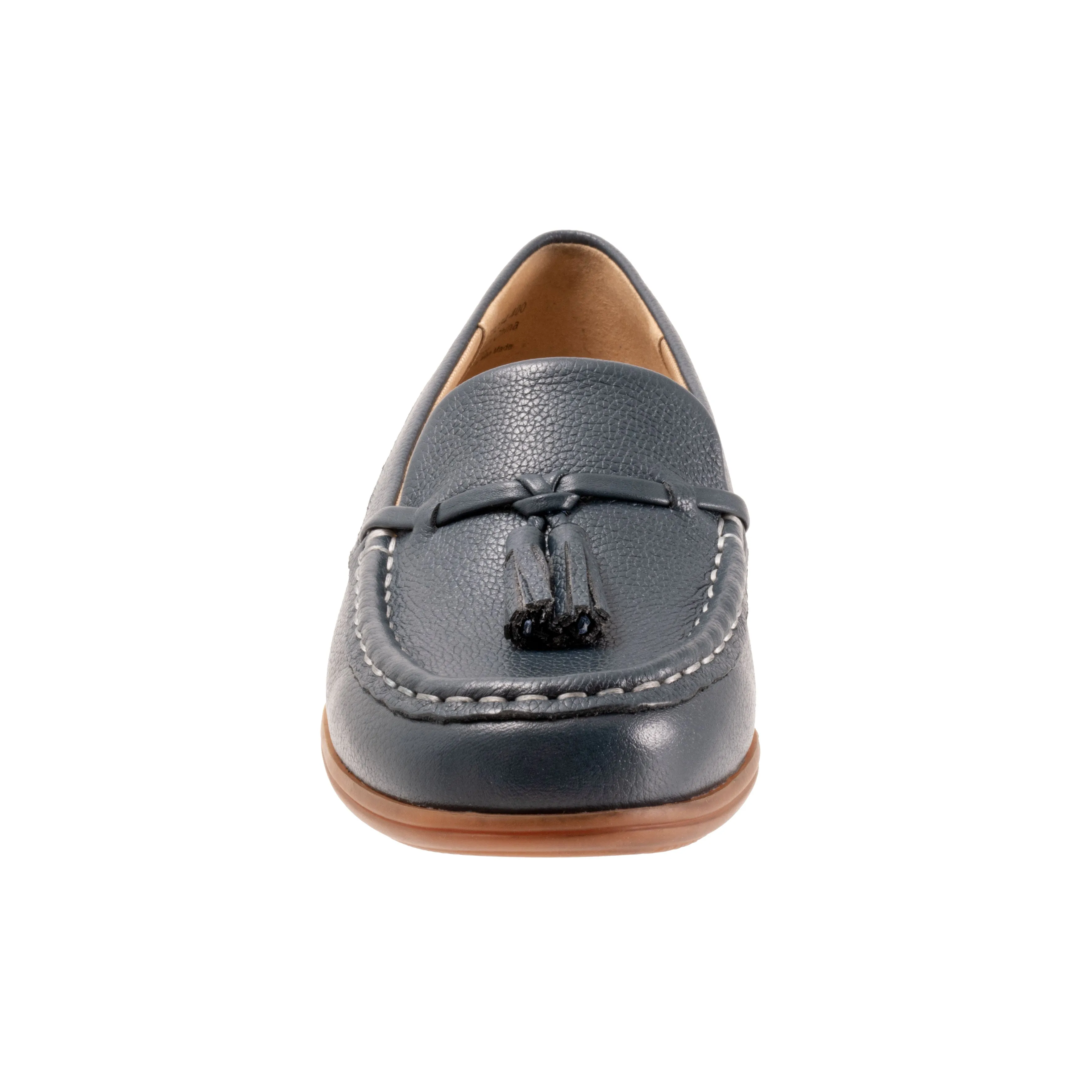 Dawson Navy Leather Moccasin