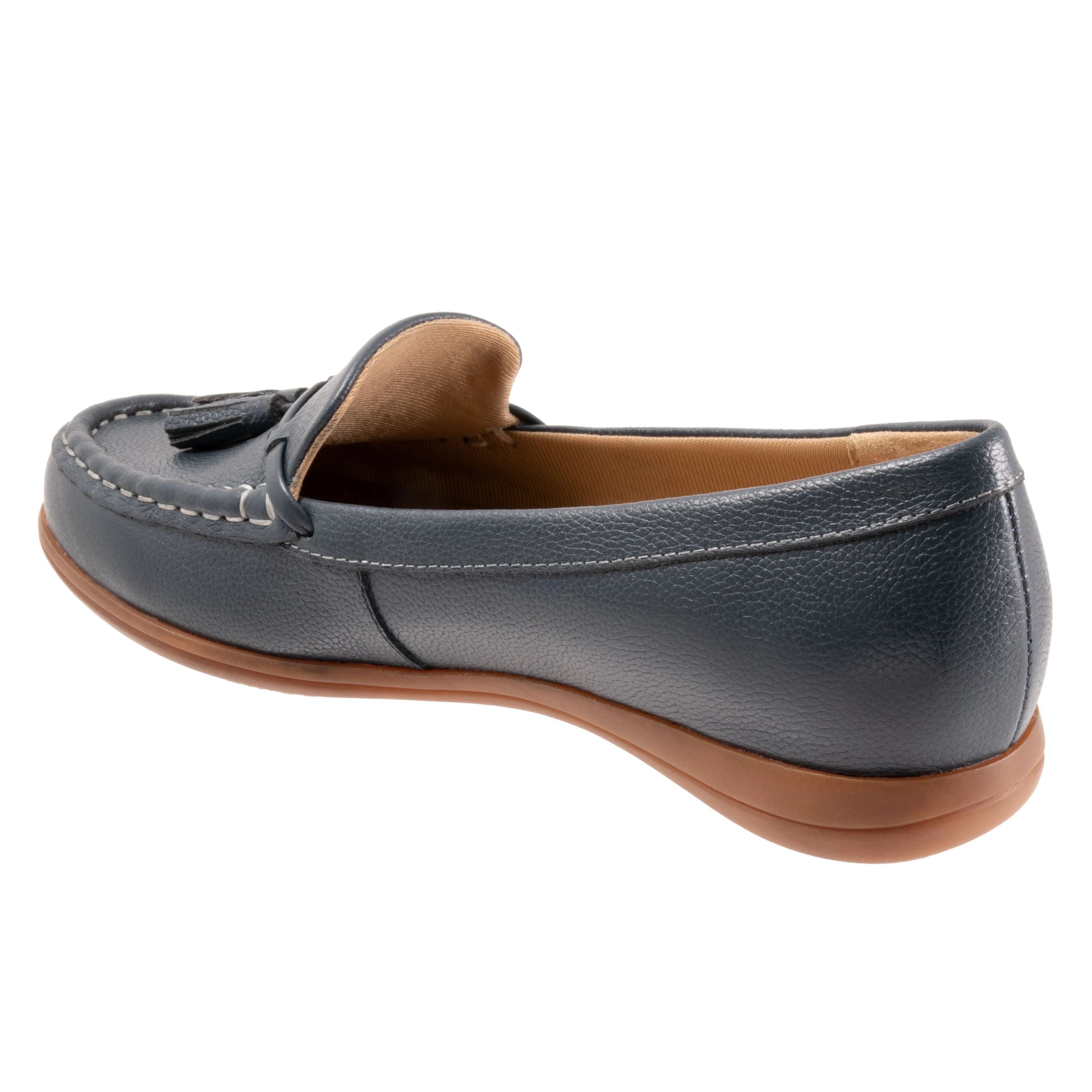 Dawson Navy Leather Moccasin