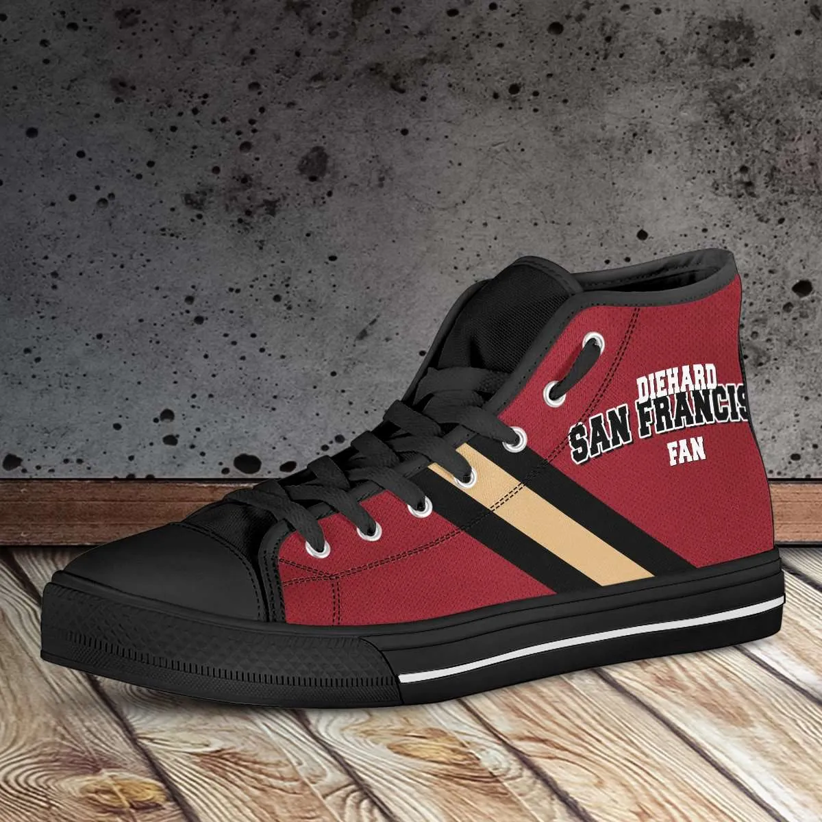 Diehard San Francisco Fan Canvas High Top Shoes