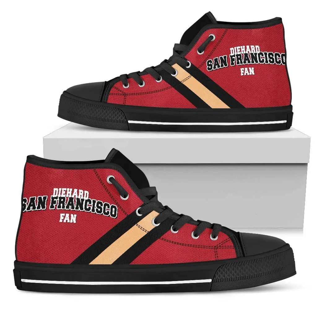 Diehard San Francisco Fan Canvas High Top Shoes